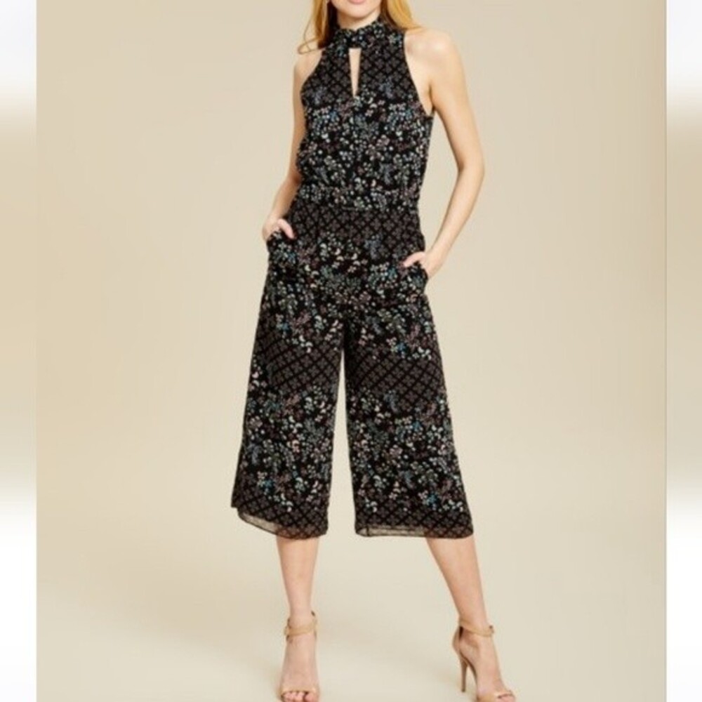Ted Baker Black Hazel High-Neck Marcila Wide-Leg Jumpsuit Ted size 2-US size 4-6